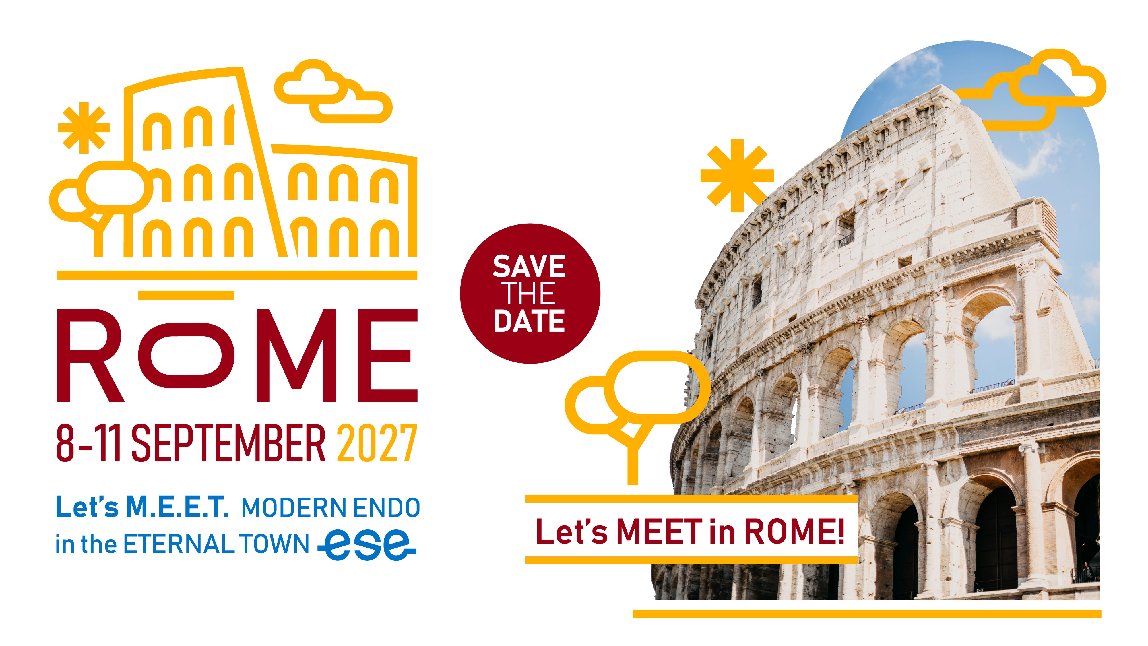 Save the date slide image Rome 2027